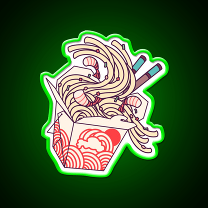 Takeout Noodles Lo Mien Led Neon Sign Chinese Food Rgb Color - Shineneon