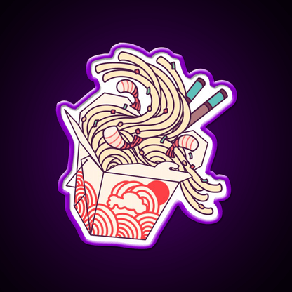 Takeout Noodles Lo Mien Led Neon Sign Chinese Food Rgb Color - Shineneon