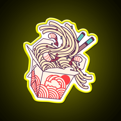 Takeout Noodles Lo Mien Led Neon Sign Chinese Food Rgb Color - Shineneon