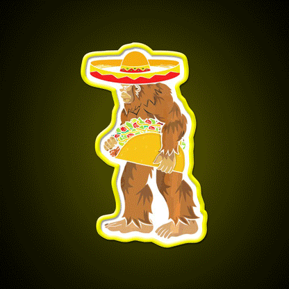 Taking Tacos Back Taco Led Neon Sign Mexican Food Sign Rgb Color - Custom LED neon sign front view