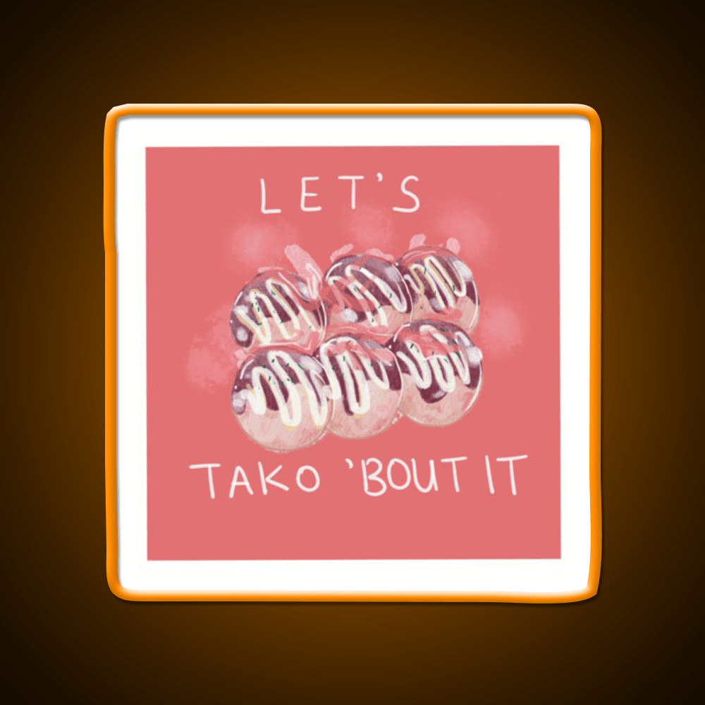 Takoyaki Snack Food Led Neon Sign For Snack Room Rgb Color - Shineneon