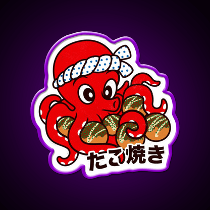 Takoyaki Snack Food Led Neon Sign Rgb Color - Shineneon
