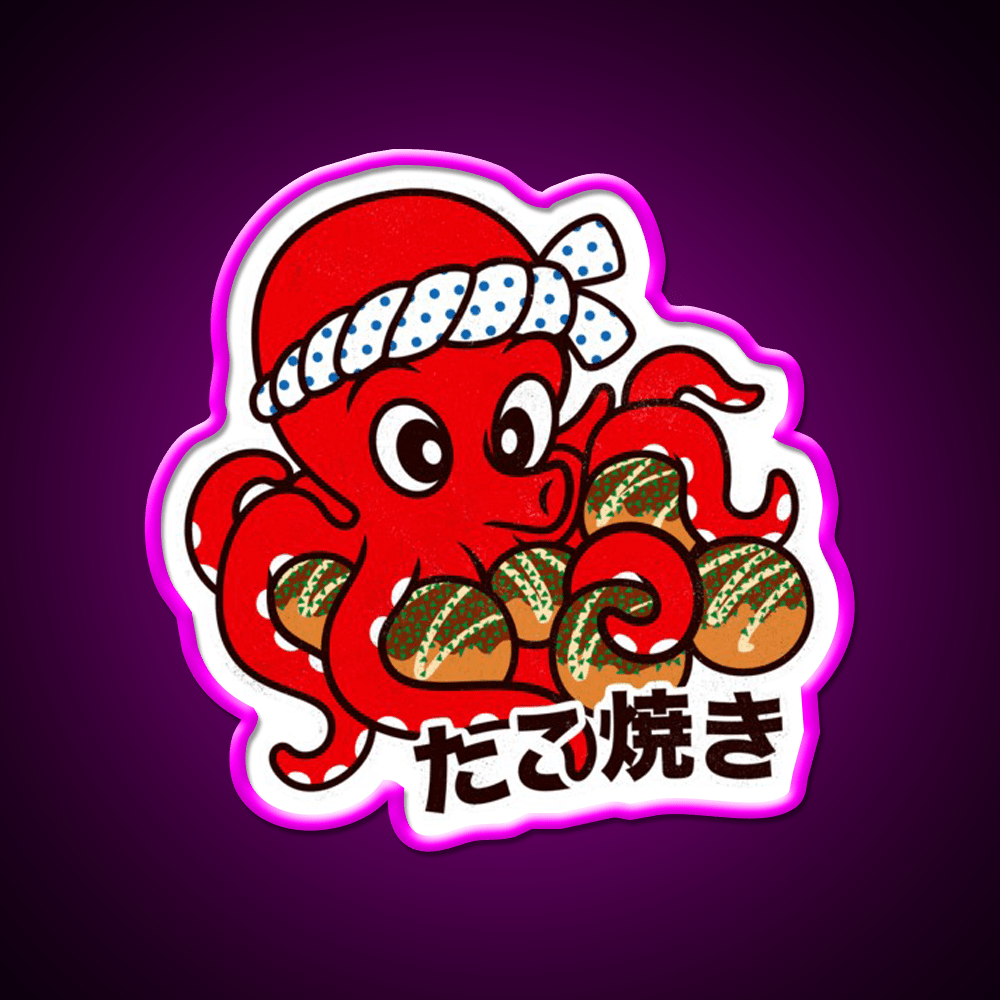 Takoyaki Snack Food Led Neon Sign Rgb Color - Shineneon
