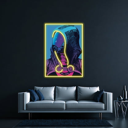 Talizorah From Mass Effect Pop Art Inspired Artwork Neon Signs For Sale