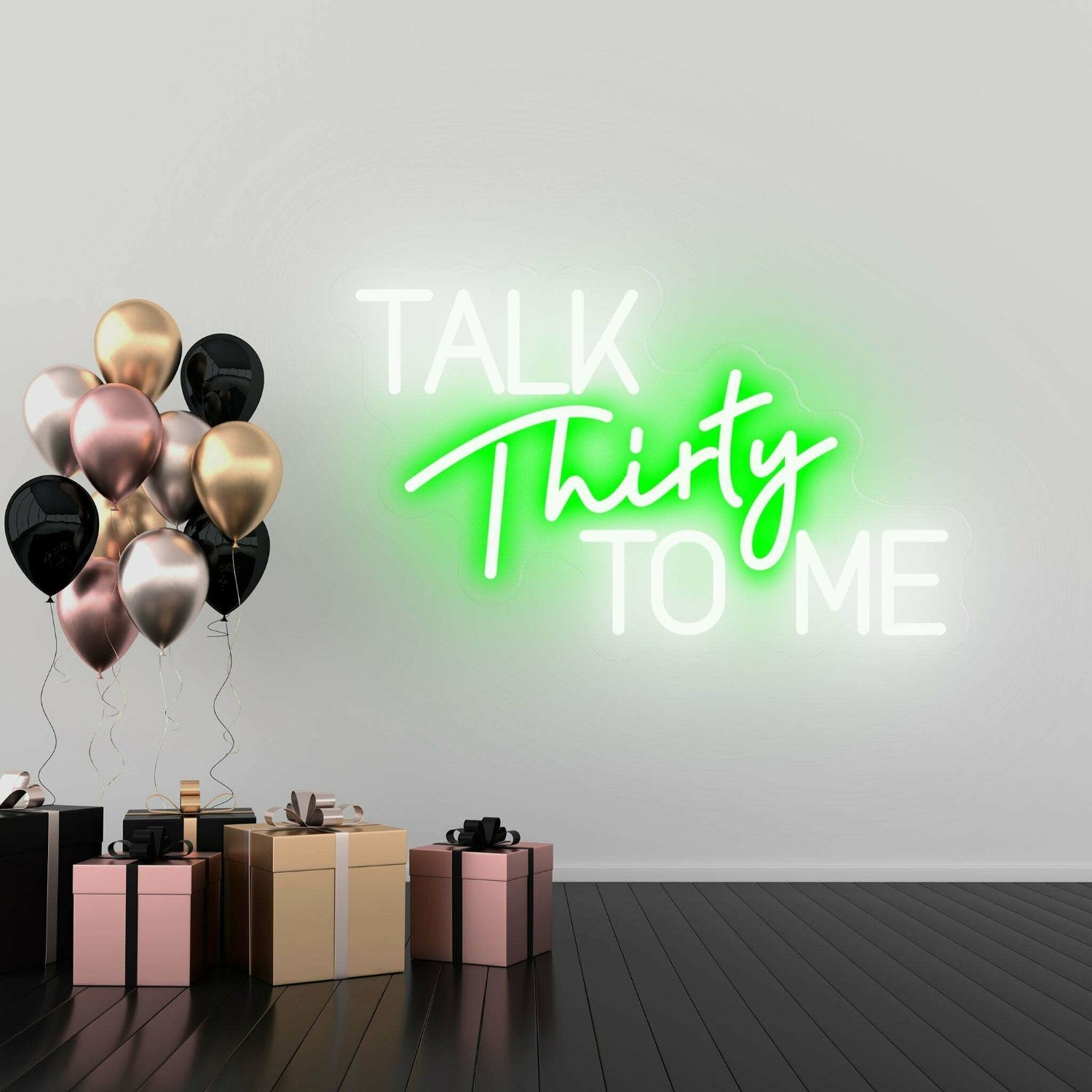 Talk Thirty To Me Flirty Thirty Neon Celebration | Shineneon