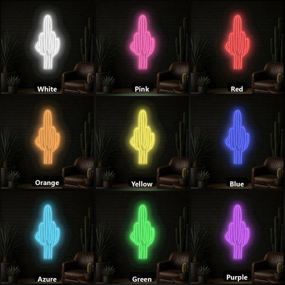 Tall Saguaro Cactus Vintage LED Neon Sign - Shineneon