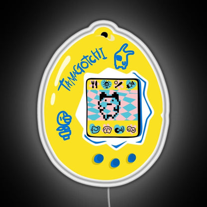 Tamagotchi Yellow Rgb Led Neon Sign Pop Wall Art - Shineneon