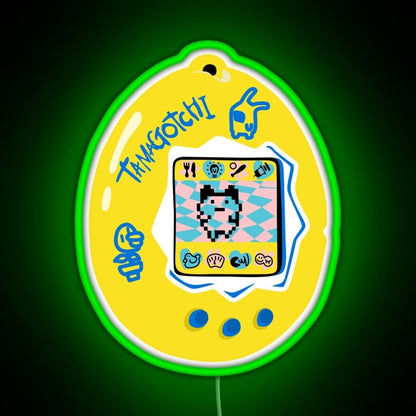 Tamagotchi Yellow Rgb Led Neon Sign Pop Wall Art - Shineneon
