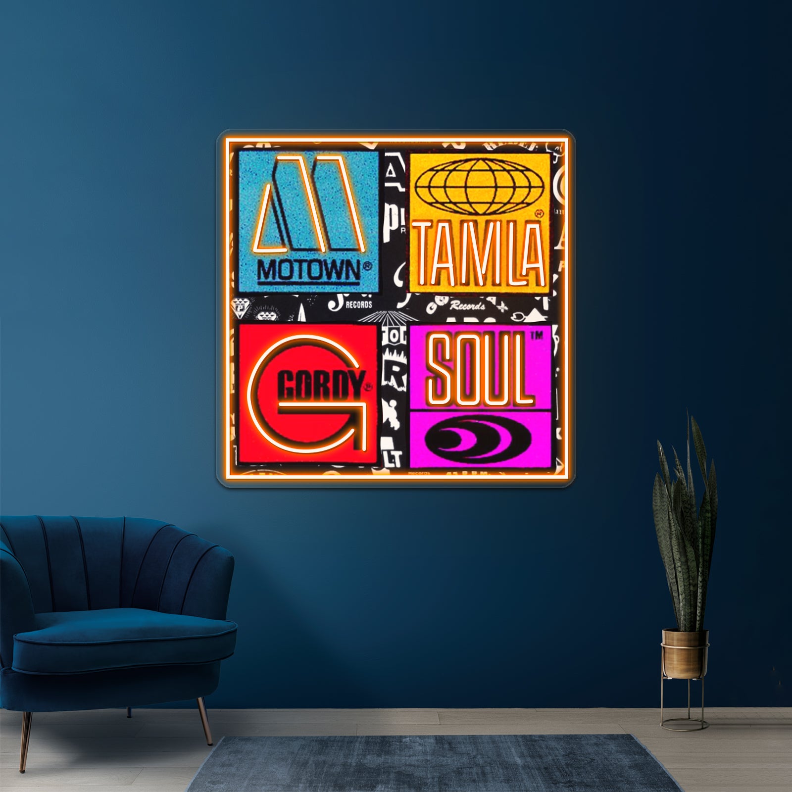 Tamla Soul Motown Gordy Sixties Vintage Artwork Neon Signs For Sale | Shineneon