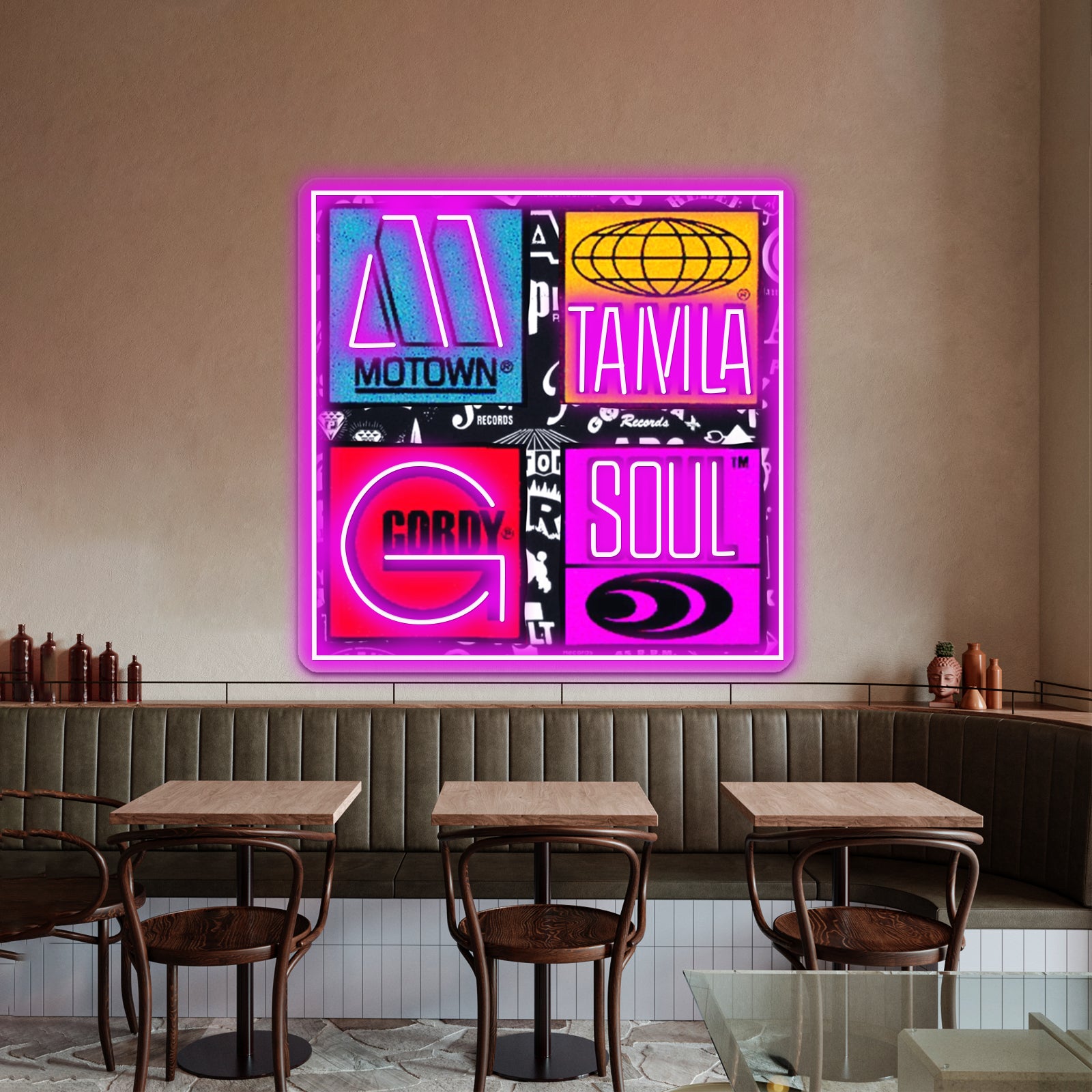 Tamla Soul Motown Gordy Sixties Vintage Artwork Neon Signs For Sale | Shineneon