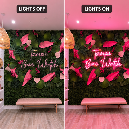 Tampa Bay Watch LED Neon Sign - 06 Day Night Comparison