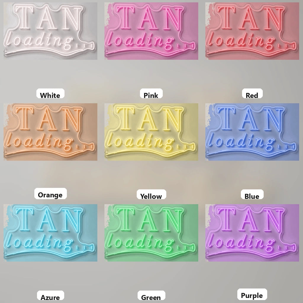 Tan Loading Business LED Neon Sign - 05 Color Grid