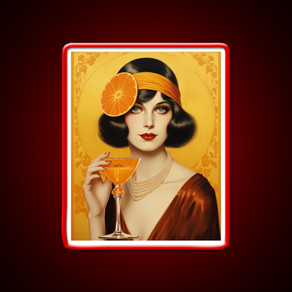 Tangerine Lady Cocktail Bar Decor Led Neon Sign Rgb Color - LED neon sign view 10