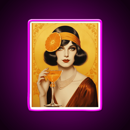 Tangerine Lady Cocktail Bar Decor Led Neon Sign Rgb Color - Shineneon
