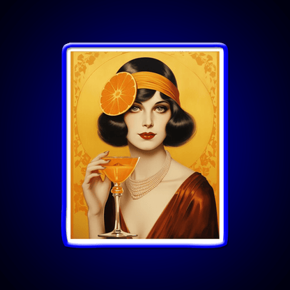 Tangerine Lady Cocktail Bar Decor Led Neon Sign Rgb Color - Shineneon