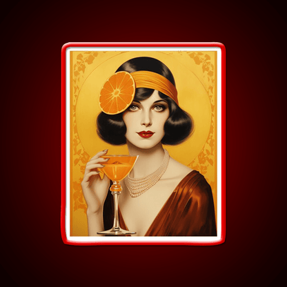 Tangerine Lady Cocktail Bar Decor Led Neon Sign Rgb Color - Shineneon