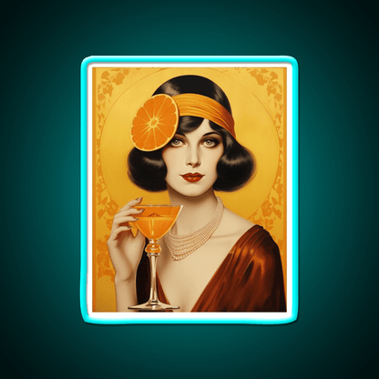 Tangerine Lady Cocktail Bar Decor Led Neon Sign Rgb Color - Shineneon