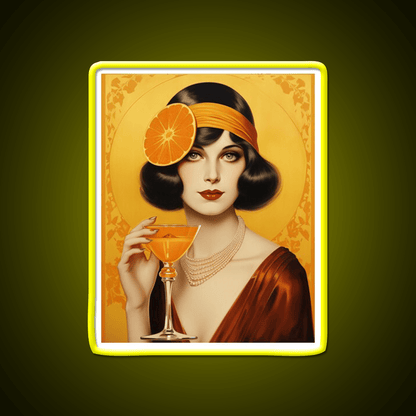 Tangerine Lady Cocktail Bar Decor Led Neon Sign Rgb Color - Shineneon