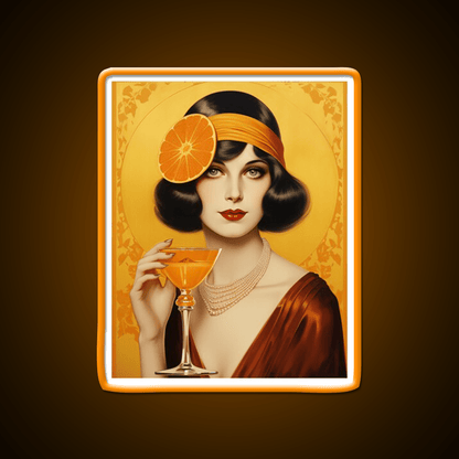 Tangerine Lady Cocktail Bar Decor Led Neon Sign Rgb Color - Shineneon