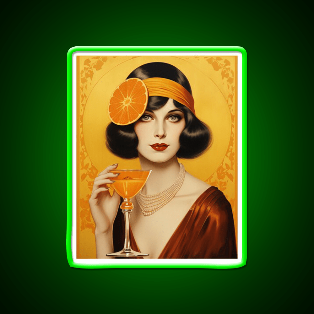 Tangerine Lady Cocktail Bar Decor Led Neon Sign Rgb Color - Shineneon