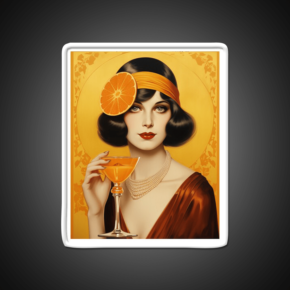 Tangerine Lady Cocktail Bar Decor Led Neon Sign Rgb Color - Shineneon