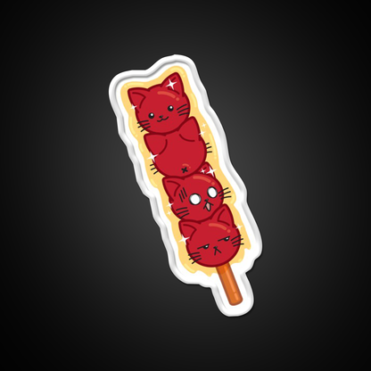 Tanghulu Cats Led Neon Sign Chinese Food Rgb Color