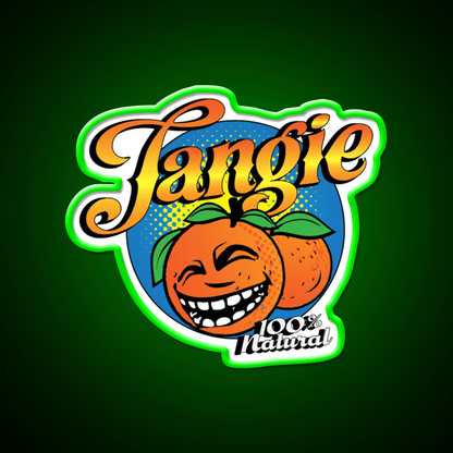 Tangie Strain Art Hemp Inspired Green Leaf Led Neon Sign Rgb Color - Shineneon