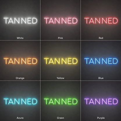 Tanned LED Neon Sign Garage Man Cave Neon Sign color grid