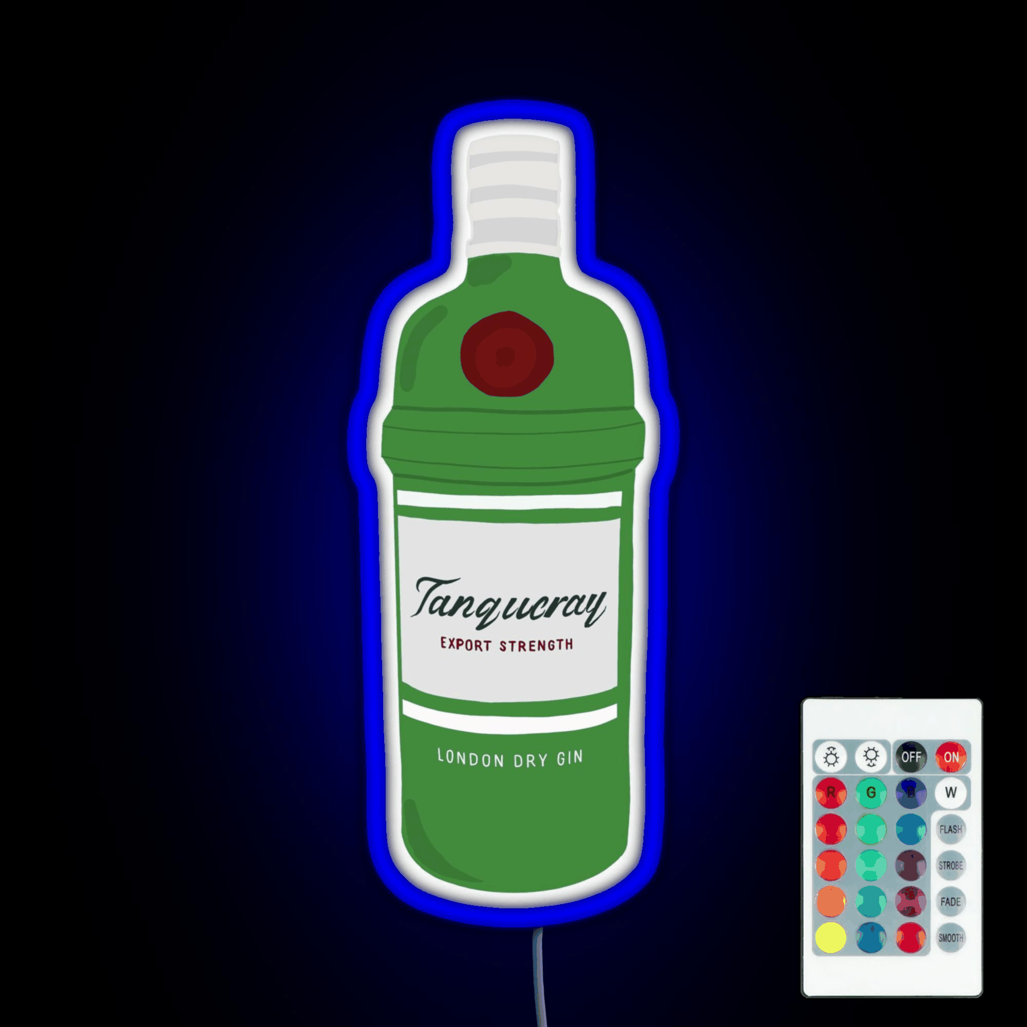 Tanqueray Gin Bottle Rgb Led Neon Sign Pop Wall Art