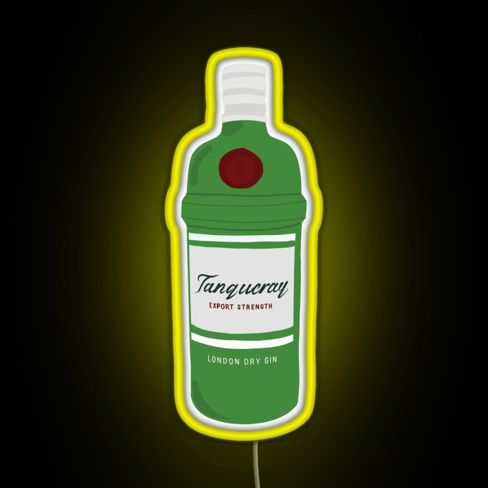 Tanqueray Gin Bottle Rgb Led Neon Sign Pop Wall Art