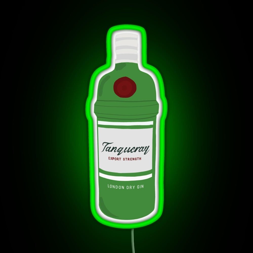 Tanqueray Gin Bottle Rgb Led Neon Sign Pop Wall Art - Shineneon