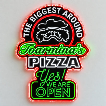 Taormina'S Pizza Custom LED Neon Sign | cc039bb9d857af462fcd6d28ab449b2802c4b3a92f36ce6039c9a3a2d3f89555 | effect