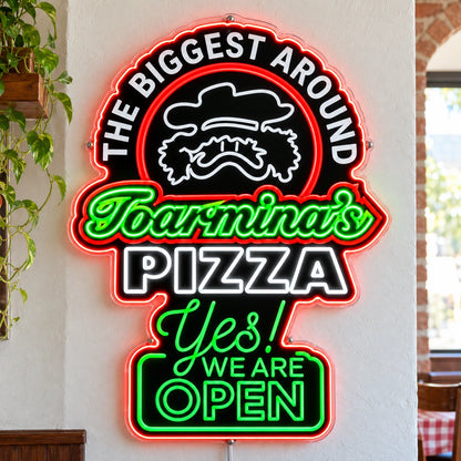 Taormina'S Pizza Custom LED Neon Sign | bf594797b79bad5e9344335addd4b65fe52caad26ba6840a8c32804f83487453 | natural_light