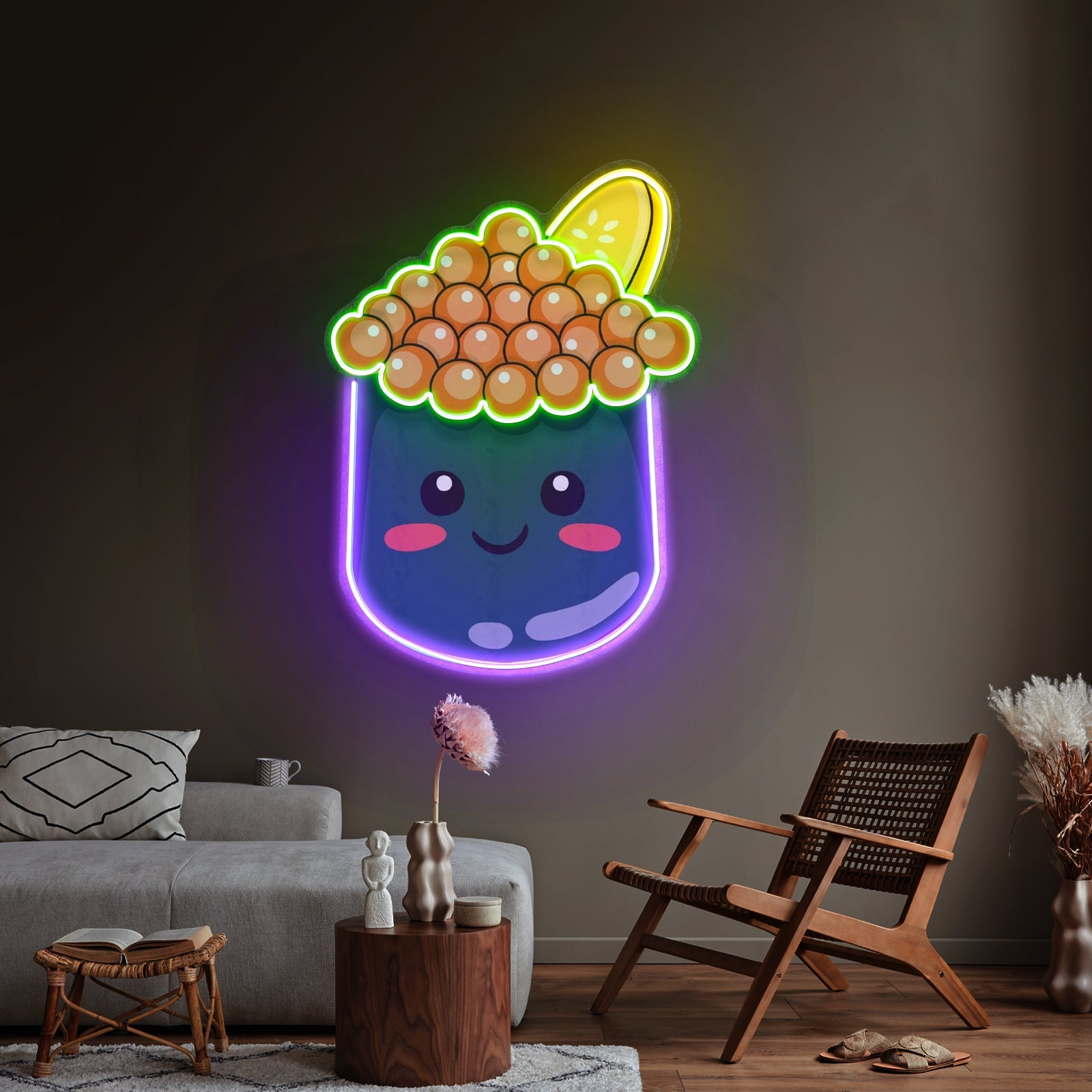 Tapioca Pearl Neon Acrylic Artwork - Shineneon