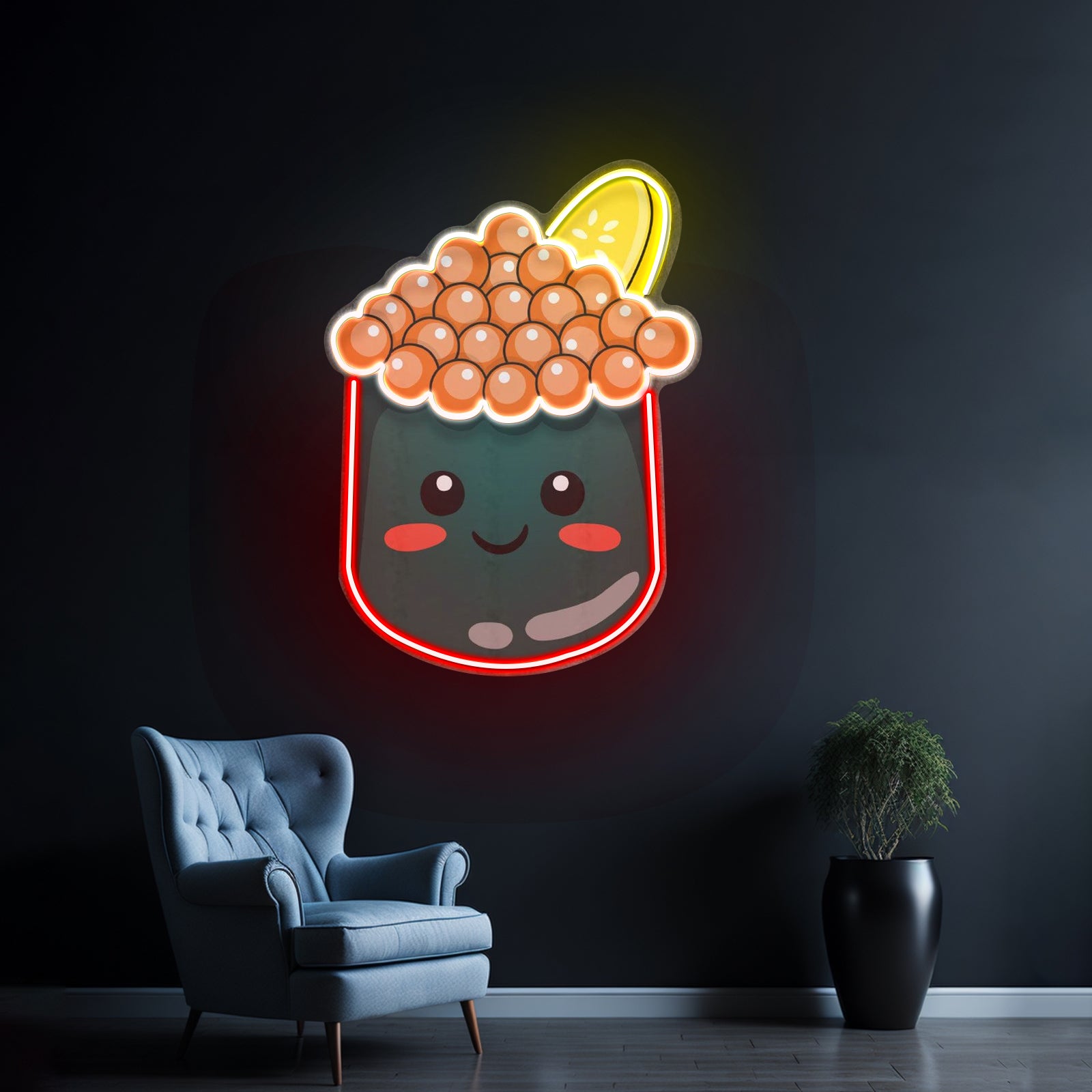 Tapioca Pearl Neon Acrylic Artwork