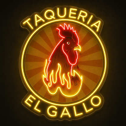 Taqueria EL Gallo Custom LED Neon Sign - Shineneon