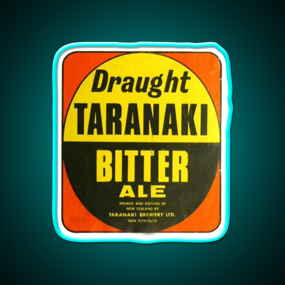 Taranaki Bitter Coaster Beer Bar Decor Led Neon Sign Rgb Color - Size and dimension reference