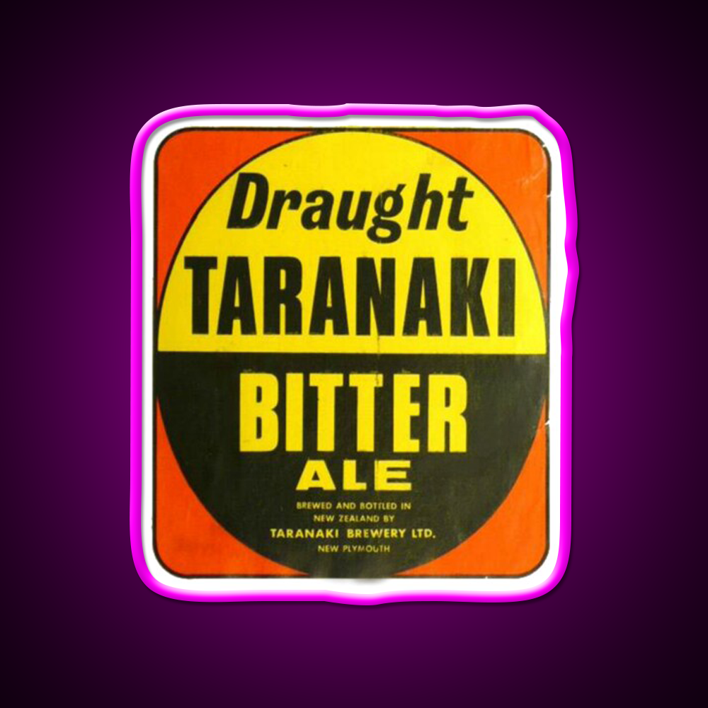 Taranaki Bitter Coaster Beer Bar Decor Led Neon Sign Rgb Color - Neon sign mounted on wall in room
