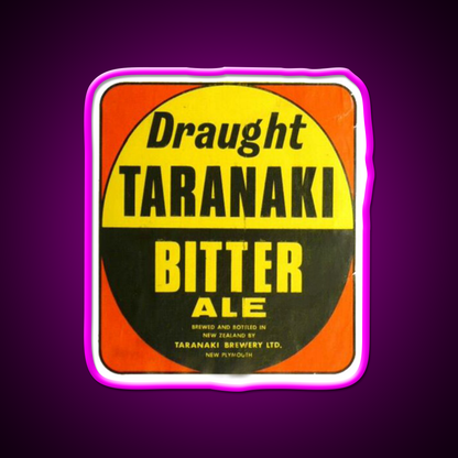 Taranaki Bitter Coaster Beer Bar Decor Led Neon Sign Rgb Color - Neon sign mounted on wall in room