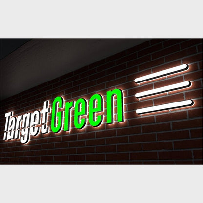 Target Green 3D Frontlit And Backlit Channel Letter Led Light Sign - Shineneon