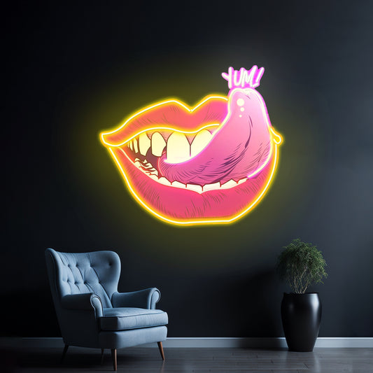 Taste Of Your Lips Custom Led Signs Artwork For Sale