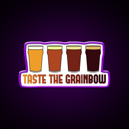 Taste The Grainbow Beer Bar Decor Led Neon Sign Rgb Color - LED neon sign view 9