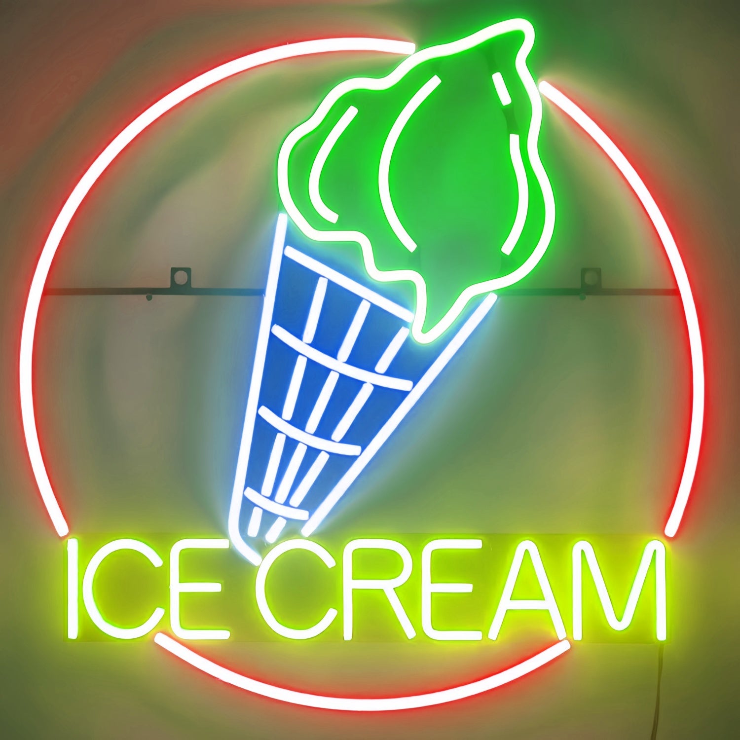 Taste The Rainbow Neon Ice Cream Cone | Shineneon