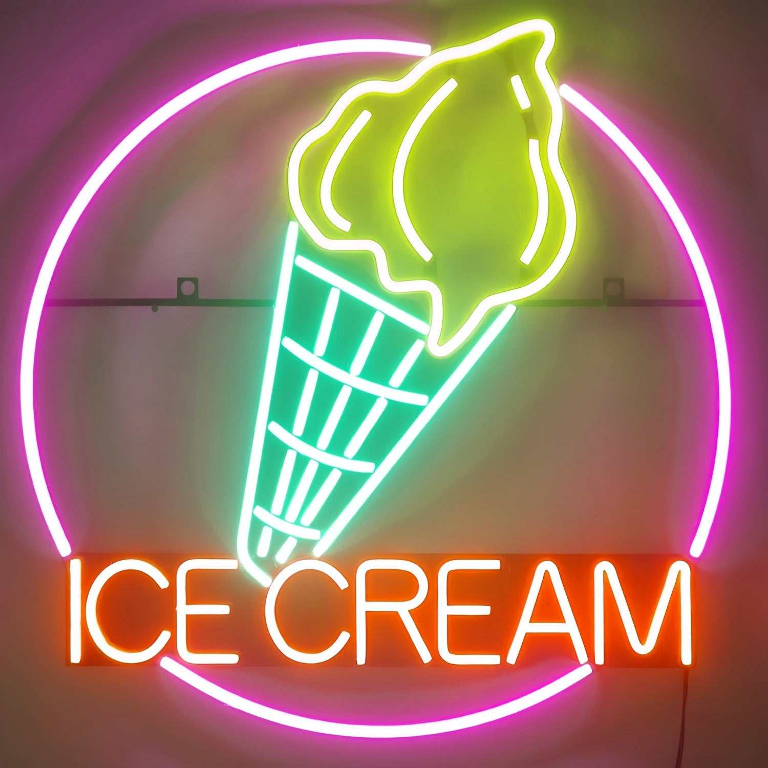 Taste The Rainbow Neon Ice Cream Cone | Shineneon