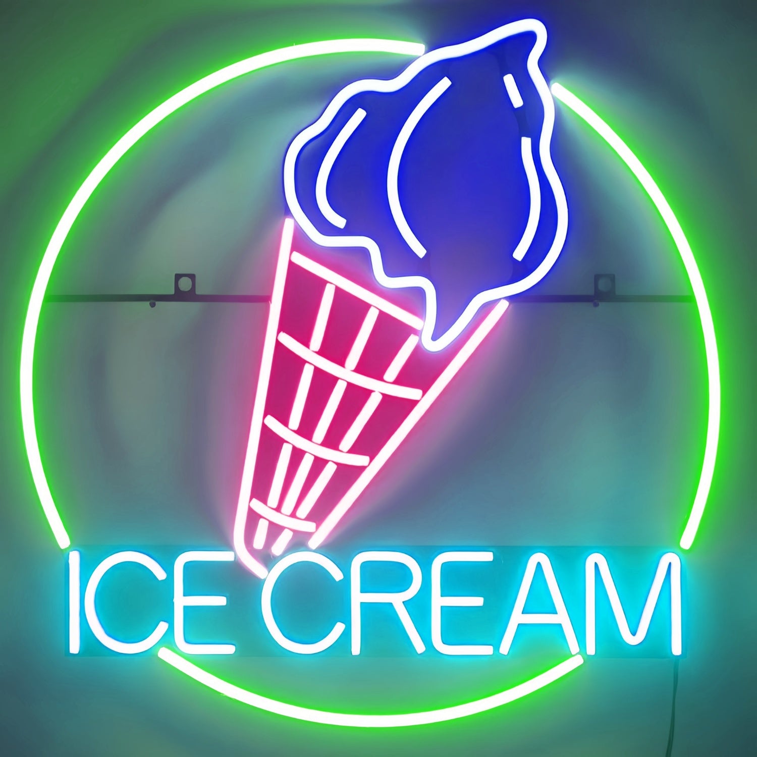 Taste The Rainbow Neon Ice Cream Cone | Shineneon