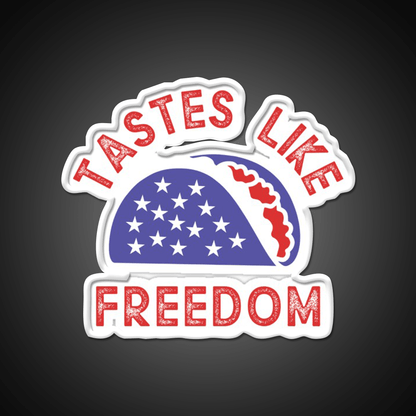 Tastes Like Freedom Taco Led Neon Sign Mexican Food Sign Rgb Color - Shineneon