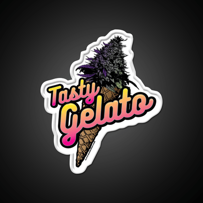 Tasty Gelato Strain Art Hemp Inspired Green Leaf Led Neon Sign Rgb Color - Shineneon