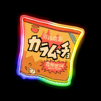 Tasty Tasty 6 Snack Food Led Neon Sign Rgb Color - LED neon sign close-up detail