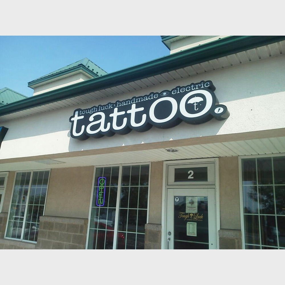 Tattoo 2 3D Frontlit Channel Letters Led Light Sign