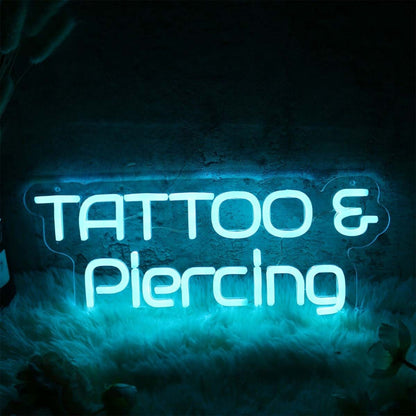 Tattoo And Piercing Blue Neon Led Sign - Shineneon